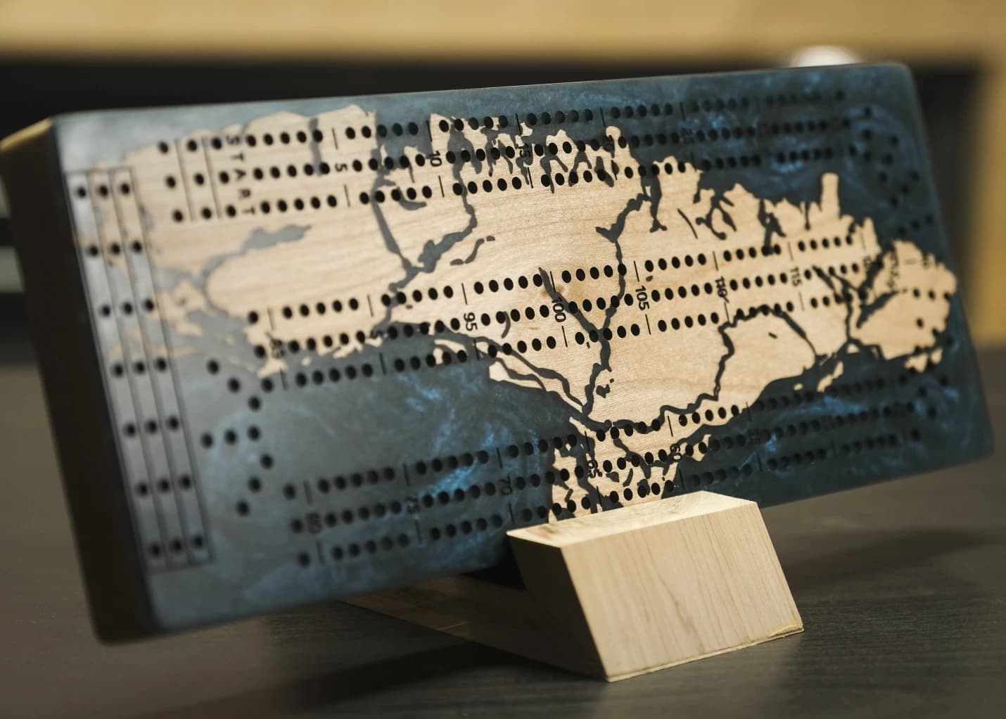 Planche de Cribbage Époxy