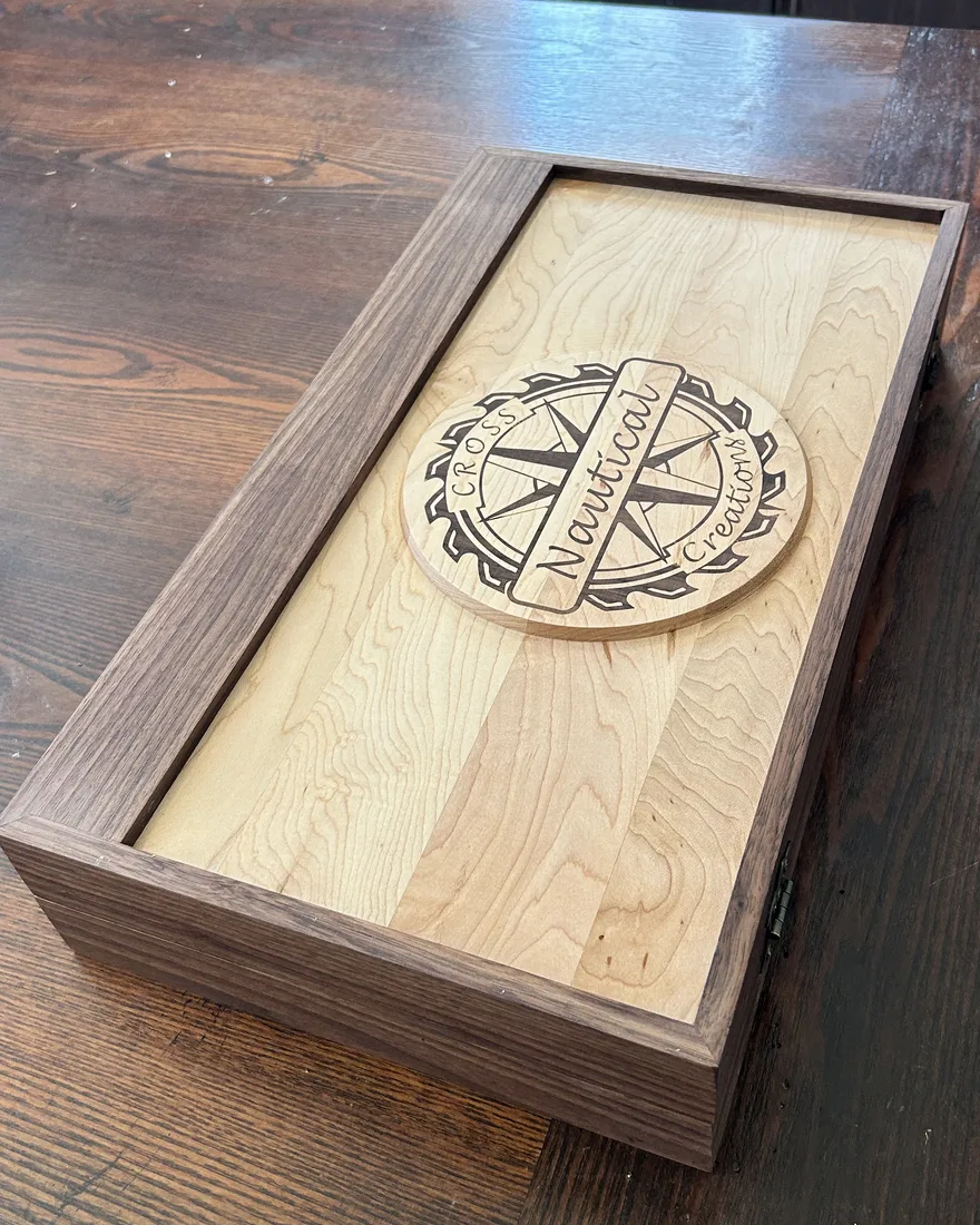 Carved wood medallion, precision CNC work and hand finishing