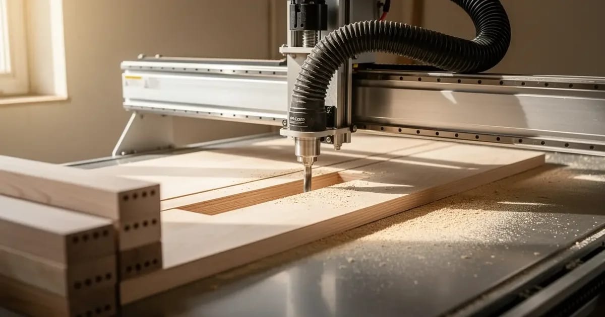 Usinage CNC des assemblages d'un cadre de lit démontable, illustration de référence