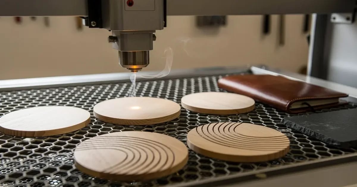 Laser engraving on wooden objects, reference illustration