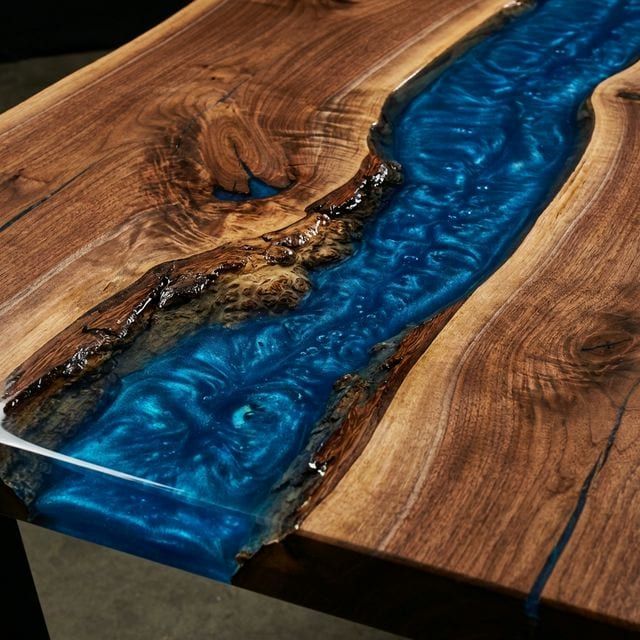Reference illustration: river-table style epoxy countertop